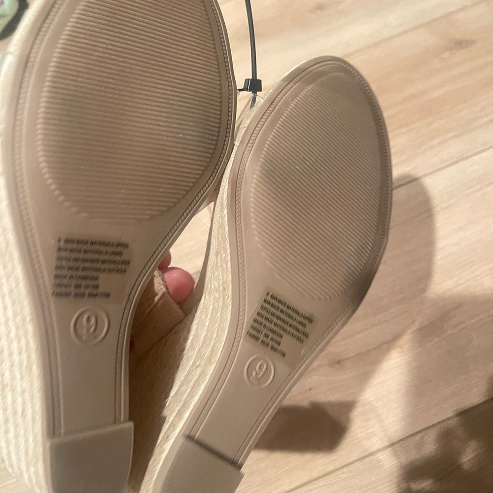 a new day Tan Clear-Strap Wedge Mules - Picture 7 of 7